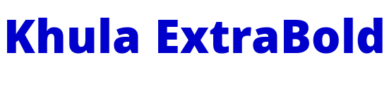Khula ExtraBold шрифт